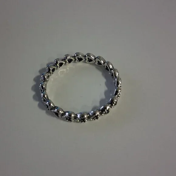 Pandora Openwork Heart Ring – Sterling Silver – Size 7 - Picture 4 of 5